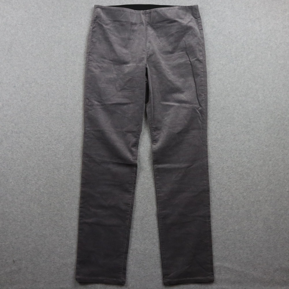 Soft Surroundings Corduroy Pants Womens Small Straight Pull-On Gray Stretch Cord